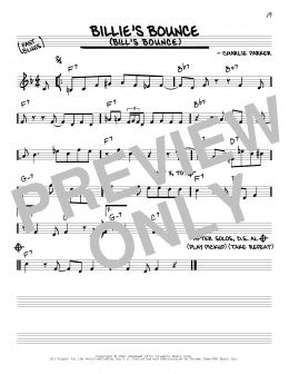 page one of Billie's Bounce (Bill's Bounce) (Real Book – Melody & Chords – C Instruments)