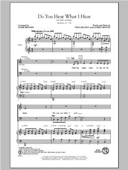 page one of Do You Hear What I Hear (arr. Mark Brymer) (SAB Choir)