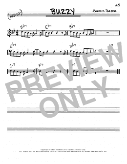 page one of Buzzy (Real Book – Melody & Chords – C Instruments)