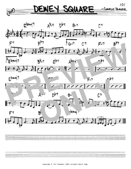 page one of Dewey Square (Real Book – Melody & Chords – C Instruments)
