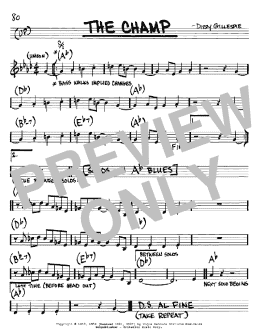 page one of The Champ (Real Book – Melody & Chords – C Instruments)