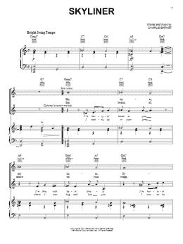 page one of Skyliner (Piano, Vocal & Guitar Chords (Right-Hand Melody))