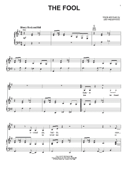 page one of The Fool (Piano, Vocal & Guitar Chords (Right-Hand Melody))