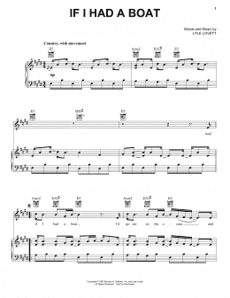 page one of If I Had A Boat (Piano, Vocal & Guitar Chords (Right-Hand Melody))