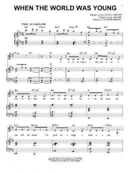 page one of When The World Was Young (Piano & Vocal)