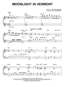 page one of Moonlight In Vermont (arr. Brent Edstrom) (Piano Solo)