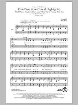 page one of One Direction (Choral Highlights) (3-Part Mixed Choir)