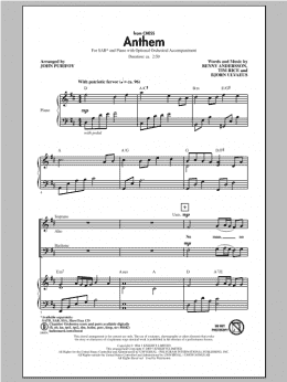 page one of Anthem (SAB Choir)
