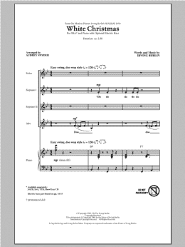 page one of White Christmas (arr. Audrey Snyder) (SSA Choir)