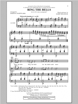 page one of Ring The Bells (SATB Choir)