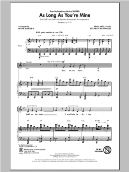 page one of As Long As You're Mine (from Wicked) (SAB Choir)