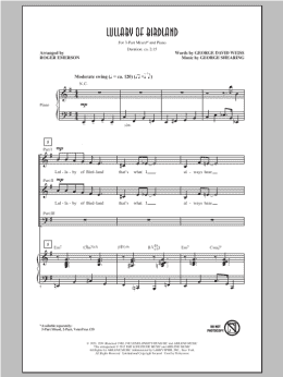 page one of Lullaby Of Birdland (3-Part Mixed Choir)