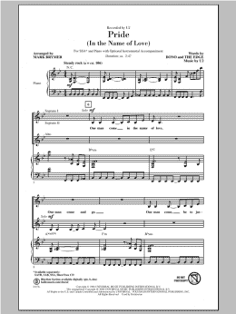 page one of Pride (In The Name Of Love) (arr. Mark Brymer) (SSA Choir)