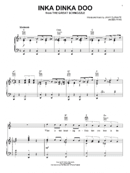 page one of Inka Dinka Doo (Piano, Vocal & Guitar Chords (Right-Hand Melody))