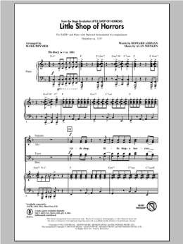 page one of Little Shop Of Horrors (from Little Shop of Horrors) (arr. Mark Brymer) (SATB Choir)