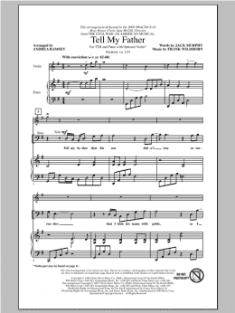 page one of Tell My Father (from The Civil War: An American Musical) (arr. Andrea Ramsey) (TTBB Choir)