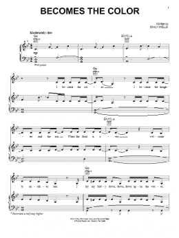 page one of Becomes The Color (Piano, Vocal & Guitar Chords (Right-Hand Melody))
