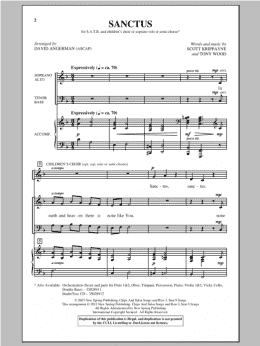 page one of Sanctus (SATB Choir)