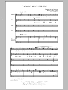 page one of O Magnum Mysterium (ed. Alice Parker and Kirby Shaw) (SATB Choir)