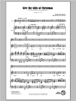 page one of Give The Gifts Of Christmas (2-Part Choir)