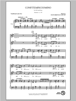 page one of Confitemini Domino (SSA Choir)