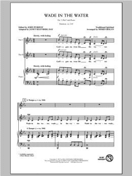 page one of Wade In The Water (2-Part Choir)