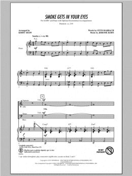 page one of Smoke Gets In Your Eyes (arr. Kirby Shaw) (SATB Choir)