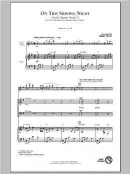 page one of On This Shining Night (with Silent Night) (SAB Choir)