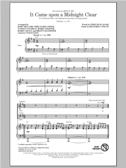 page one of It Came Upon A Midnight Clear (arr. Harold Ross) (SATB Choir)