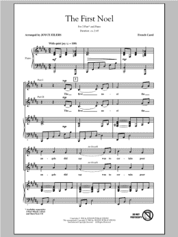 page one of The First Noel (2-Part Choir)