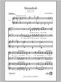 page one of Shenandoah (SAB Choir)