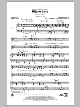 page one of Higher Love (SSA Choir)