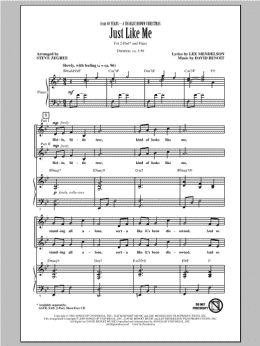 page one of Just Like Me (2-Part Choir)
