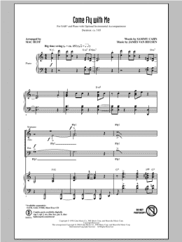 page one of Come Fly With Me (SAB Choir)