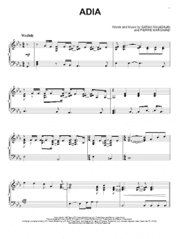 page one of Adia (Piano Solo)