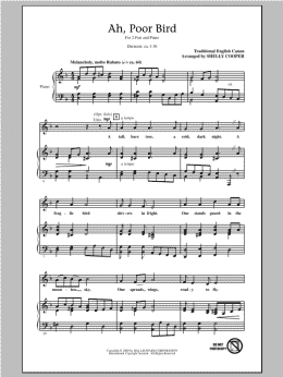 page one of Ah, Poor Bird (2-Part Choir)