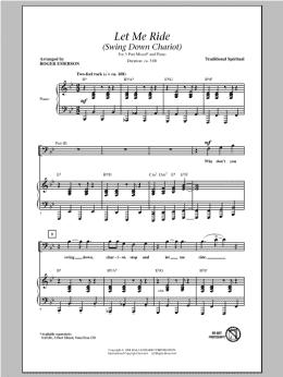 page one of Let Me Ride (3-Part Mixed Choir)