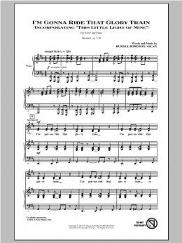 page one of I'm Gonna Ride That Glory Train (SSA Choir)