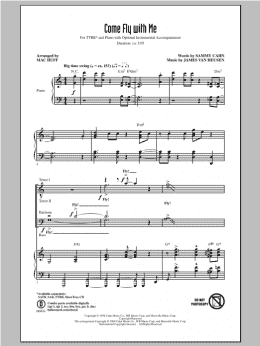 page one of Come Fly With Me (TTBB Choir)