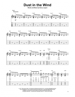 page one of Dust In The Wind (Solo Guitar)