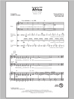 page one of Africa (arr. Audrey Snyder) (2-Part Choir)