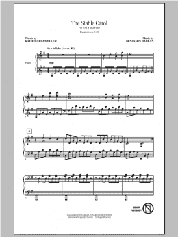 page one of The Stable Carol (SATB Choir)
