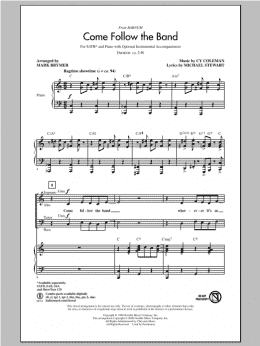 page one of Come Follow The Band (SATB Choir)
