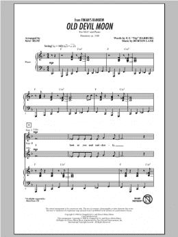 page one of Old Devil Moon (SSA Choir)