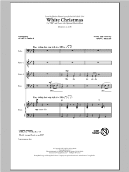 page one of White Christmas (arr. Audrey Snyder) (TTBB Choir)