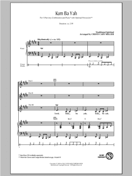 page one of Kum Ba Yah (3-Part Mixed Choir)