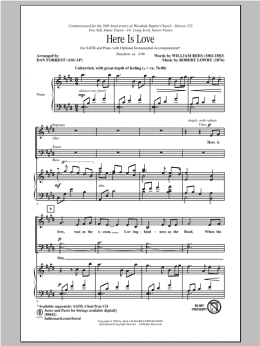 page one of Here Is Love (SATB Choir)