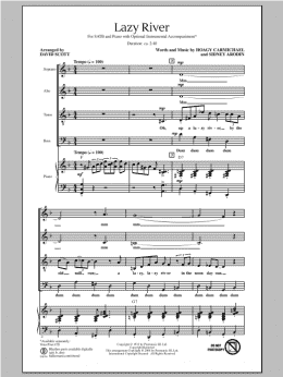 page one of Lazy River (SATB Choir)