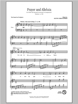 page one of Prayer And Alleluia (SATB Choir)