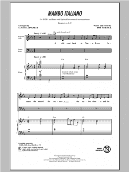 page one of Mambo Italiano (arr. Alan Billingsley) (SATB Choir)